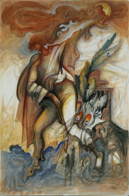 DANCE, 100X150 CM. 2010. EGG TEMPEAR ON BOARD.  αντίγραφο