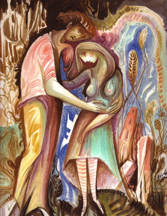 LOVE IS INNOCENT. WATERCOLOUR ON PAPER. 21X29 CM. 2010