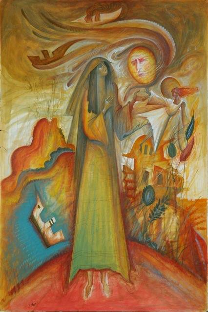 VESPERS, EGG TEMPERA ON BOARD, 100X150 CM. 2010 αντίγραφο