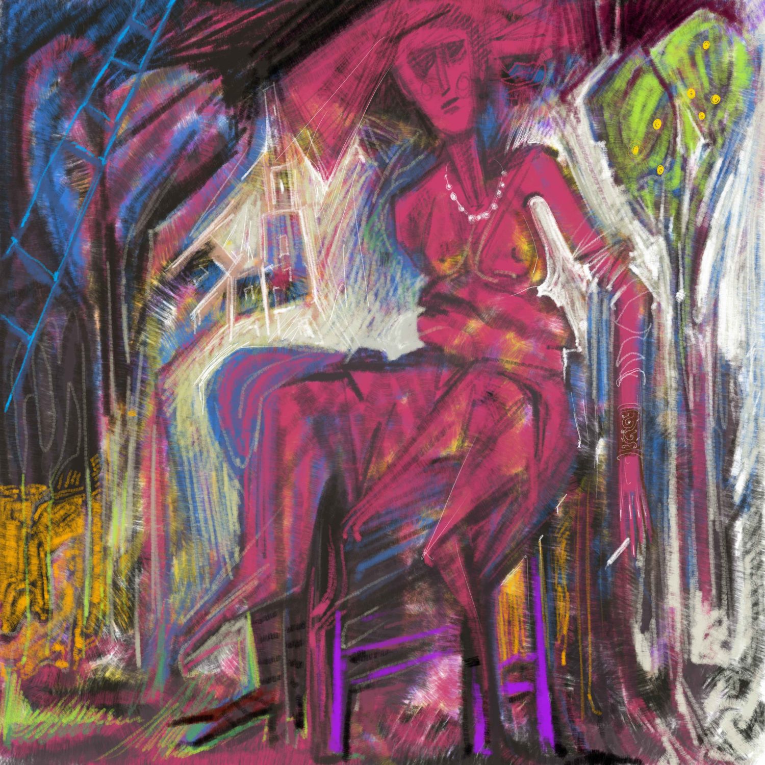 Alizarin Crimson Woman. 